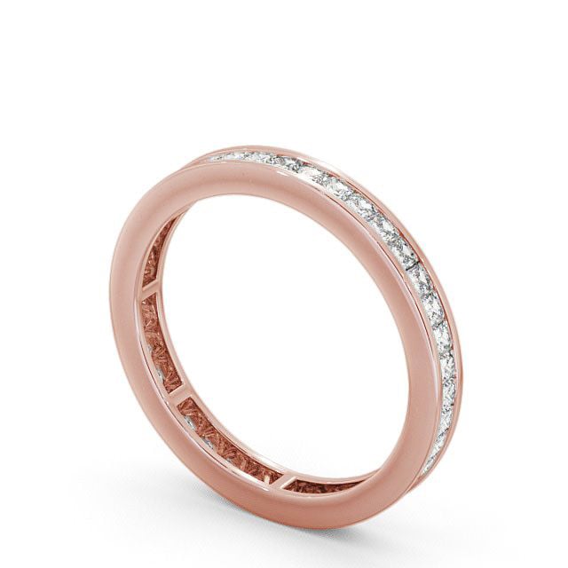 Full Eternity Princess Diamond Ring 9K Rose Gold - Belmont FE7_RG_SIDE