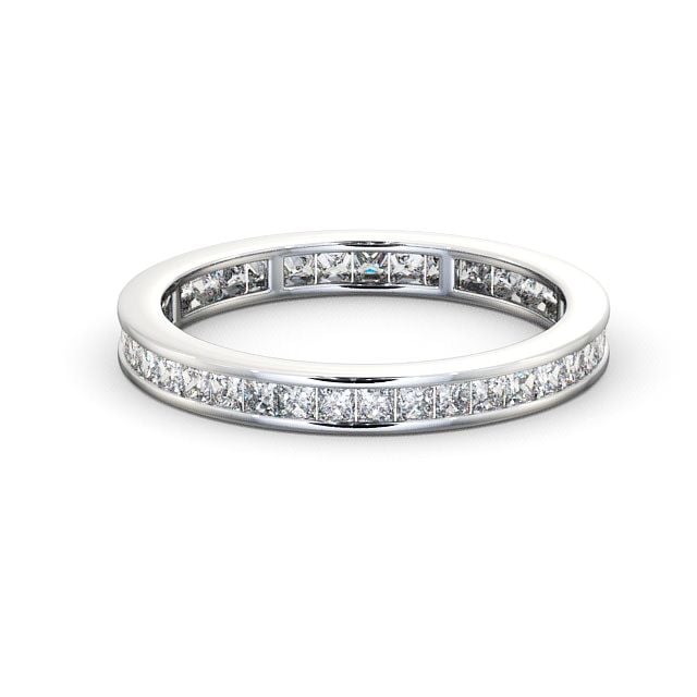 Full Eternity Princess Diamond Ring 9K White Gold - Belmont FE7_WG_FLAT