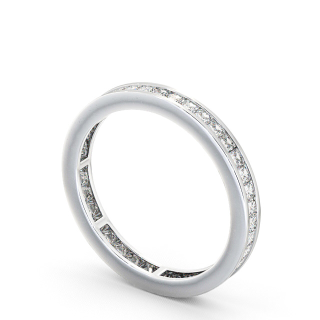 Full Eternity Princess Diamond Ring 9K White Gold - Belmont FE7_WG_SIDE