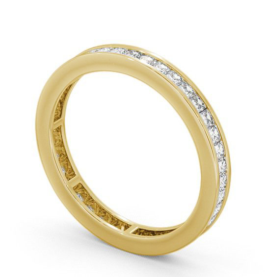 Full Eternity Princess Diamond Channel Set Ring 18K Yellow Gold FE7_YG_THUMB1 