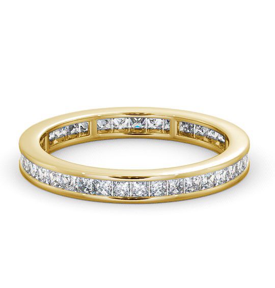 Full Eternity Princess Diamond Channel Set Ring 18K Yellow Gold FE7_YG_THUMB2 