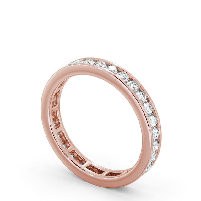 Full Eternity Round Diamond Ring 18K Rose Gold - Ardeley FE8_RG_SIDE