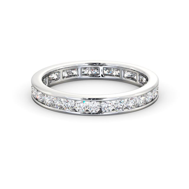 Full Eternity Round Diamond Ring Platinum - Ardeley FE8_WG_FLAT