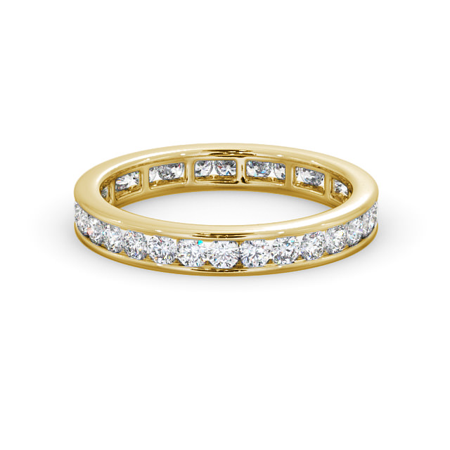 Full Eternity Round Diamond Ring 9K Yellow Gold - Ardeley FE8_YG_FLAT