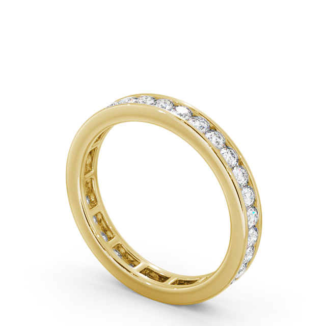 Full Eternity Round Diamond Ring 18K Yellow Gold - Ardeley FE8_YG_SIDE