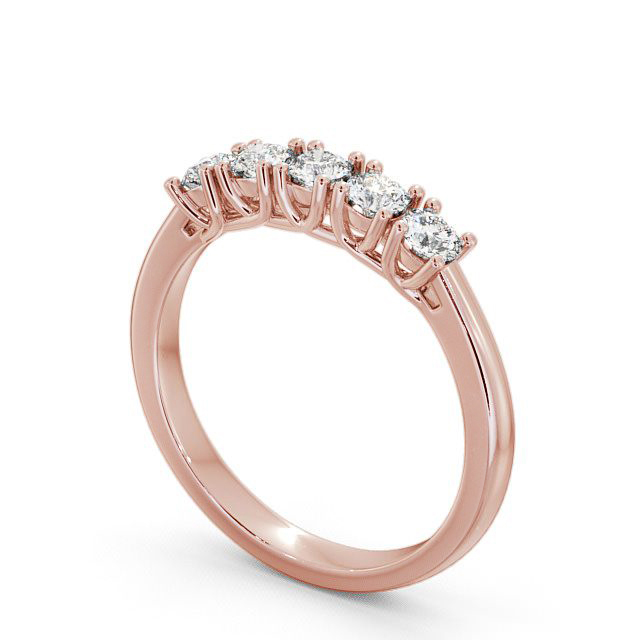 Five Stone Round Diamond Ring 9K Rose Gold - Dewsbury FV10_RG_SIDE
