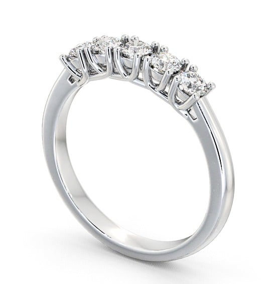 Five Stone Round Diamond Ring 18K White Gold - Dewsbury FV10_WG_THUMB1