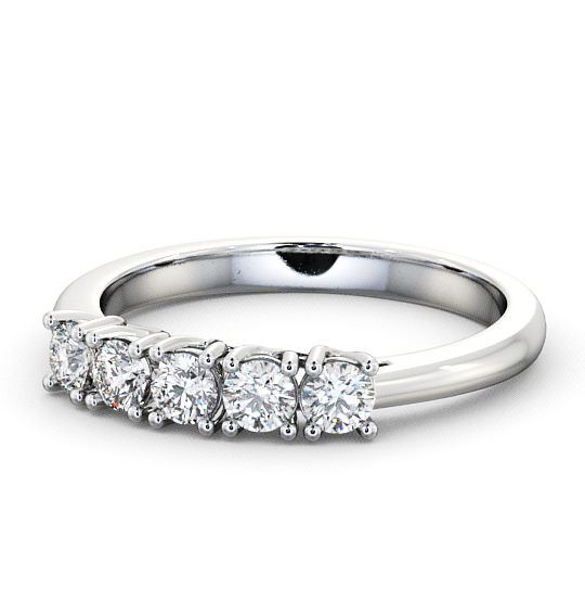 Five Stone Round Diamond Ring Platinum - Dewsbury FV10_WG_THUMB2 