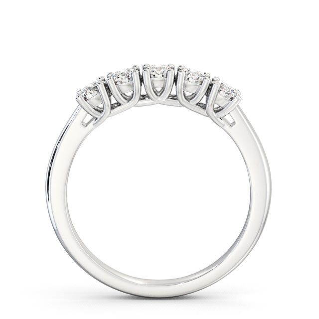 Five Stone Round Diamond Ring 18K White Gold - Dewsbury FV10_WG_UP