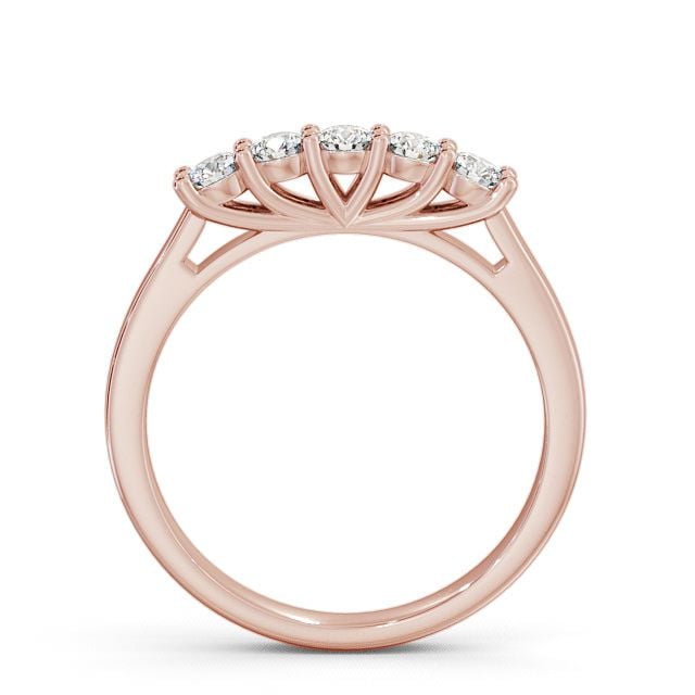 Five Stone Round Diamond Ring 18K Rose Gold - Oxford FV11_RG_UP