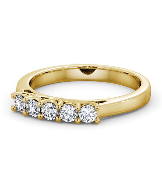  Five Stone Round Diamond Ring 9K Yellow Gold - Oxford FV11_YG_THUMB2 