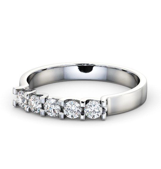  Five Stone Round Diamond Ring 18K White Gold - Worley FV12_WG_THUMB2 