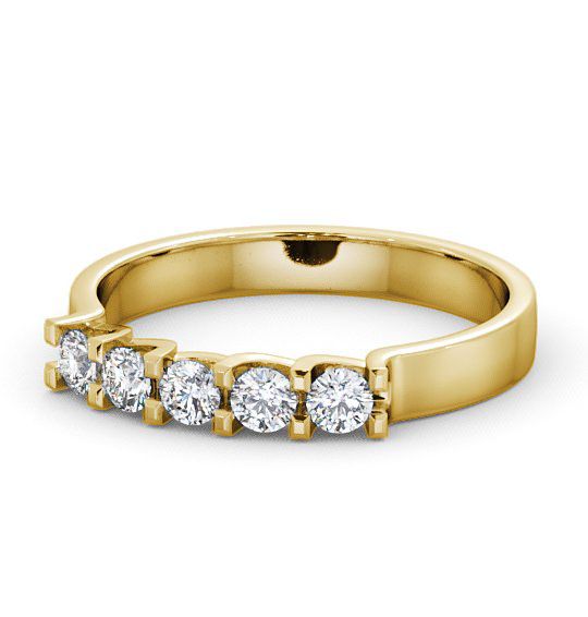  Five Stone Round Diamond Ring 9K Yellow Gold - Worley FV12_YG_THUMB2 