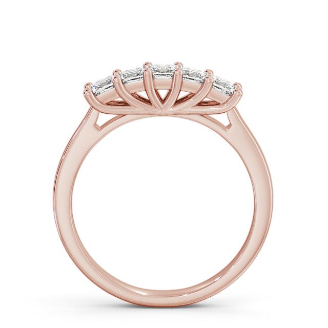 Five Stone Princess Diamond Ring 9K Rose Gold - Tremore FV13_RG_UP