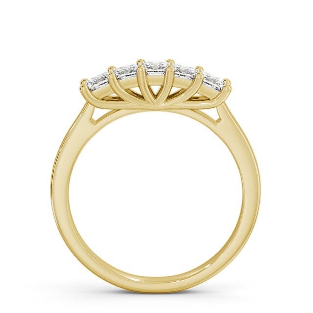 Five Stone Princess Diamond Ring 9K Yellow Gold - Tremore FV13_YG_UP
