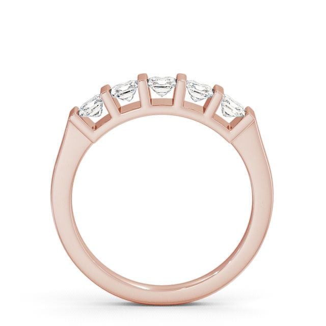 Five Stone Princess Diamond Ring 18K Rose Gold - Bethel FV14_RG_UP