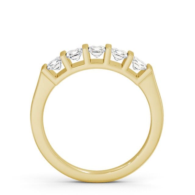 Five Stone Princess Diamond Ring 18K Yellow Gold - Bethel FV14_YG_UP