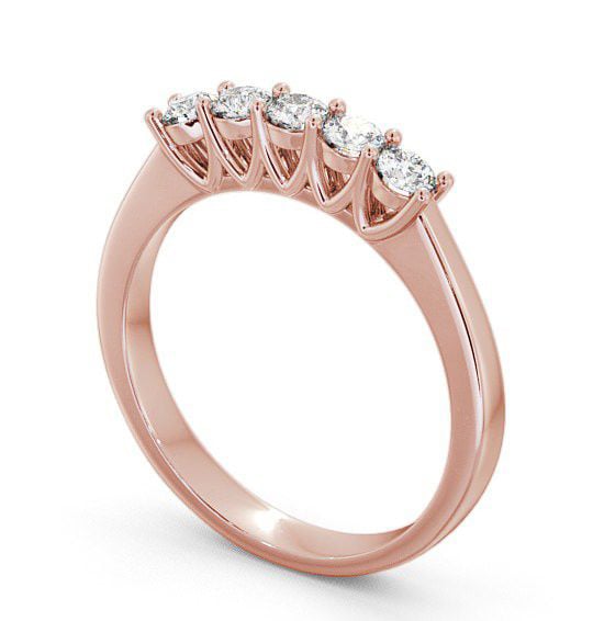 Five Stone Round Diamond Elegant Style Ring 9K Rose Gold FV15_RG_THUMB1 