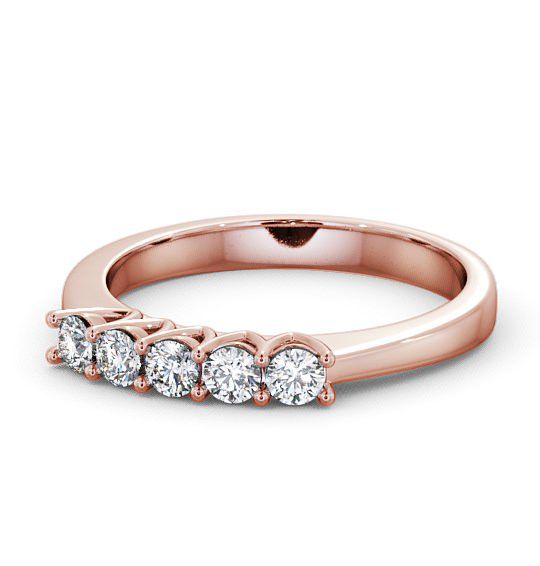 Five Stone Round Diamond Elegant Style Ring 9K Rose Gold FV15_RG_THUMB2 