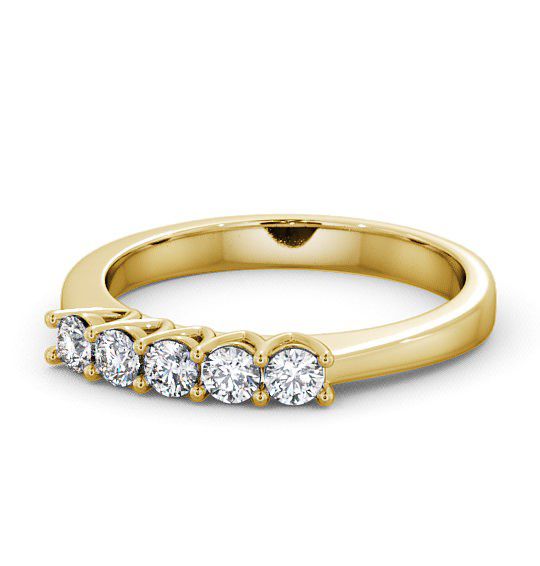  Five Stone Round Diamond Ring 9K Yellow Gold - Airedale FV15_YG_THUMB2 