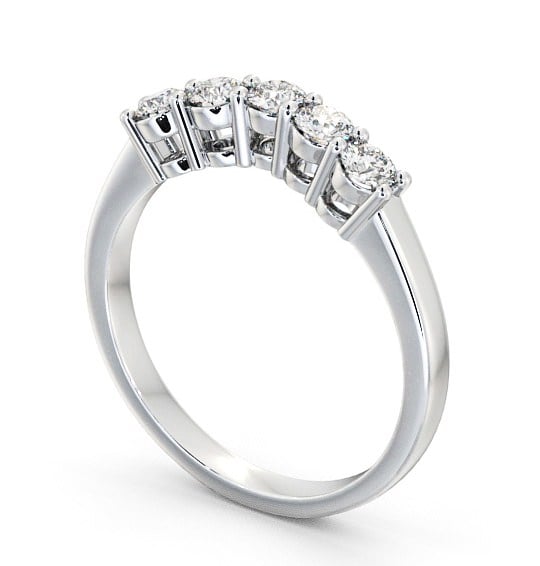  Five Stone Round Diamond Ring 9K White Gold - Callaly FV16_WG_THUMB1 