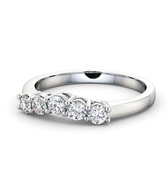  Five Stone Round Diamond Ring 18K White Gold - Callaly FV16_WG_THUMB2 