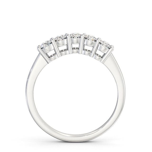 Five Stone Round Diamond Ring 18K White Gold - Callaly FV16_WG_UP