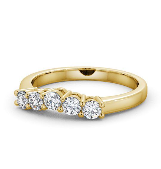  Five Stone Round Diamond Ring 9K Yellow Gold - Callaly FV16_YG_THUMB2 
