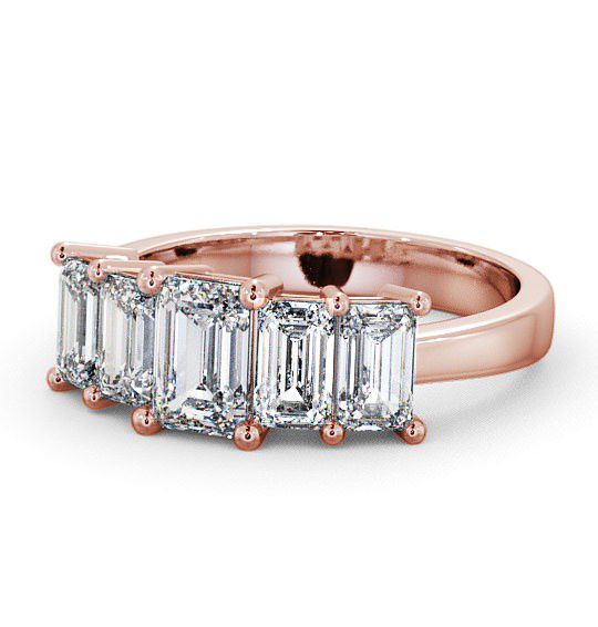  Five Stone Emerald Diamond Ring 18K Rose Gold - Carnaby FV17_RG_THUMB2 
