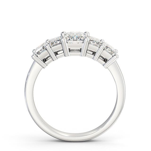 Five Stone Emerald Diamond Ring Platinum - Carnaby FV17_WG_UP