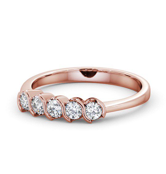  Five Stone Round Diamond Ring 18K Rose Gold - Dovenby FV18_RG_THUMB2 