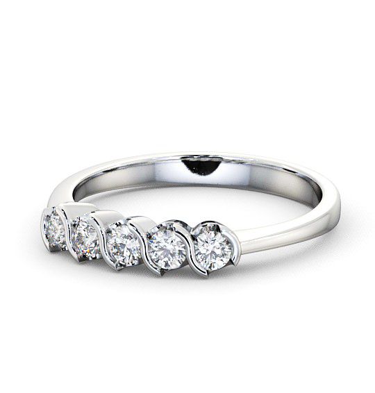  Five Stone Round Diamond Ring 18K White Gold - Dovenby FV18_WG_THUMB2 