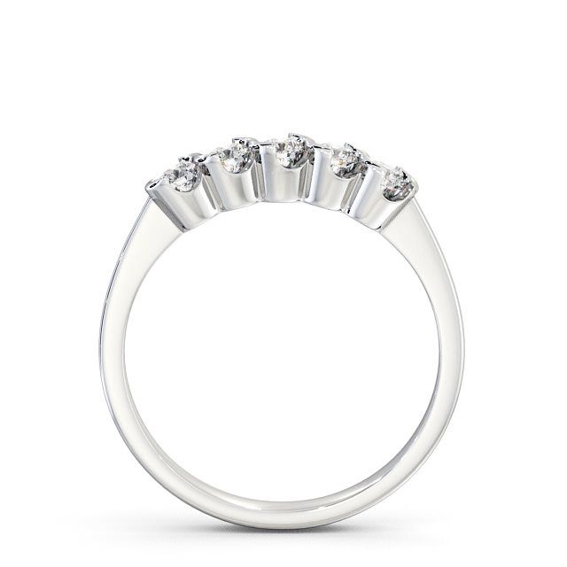 Five Stone Round Diamond Ring 18K White Gold - Dovenby FV18_WG_UP