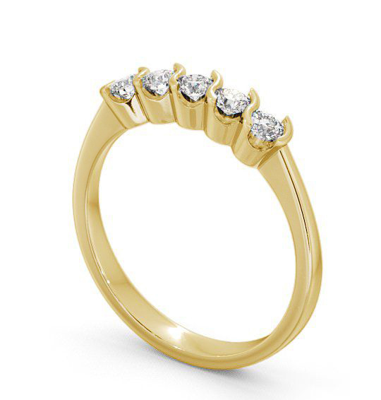 Five Stone Round Diamond Ring 18K Yellow Gold - Dovenby FV18_YG_THUMB1