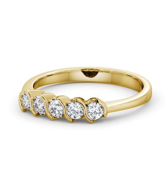  Five Stone Round Diamond Ring 9K Yellow Gold - Dovenby FV18_YG_THUMB2 