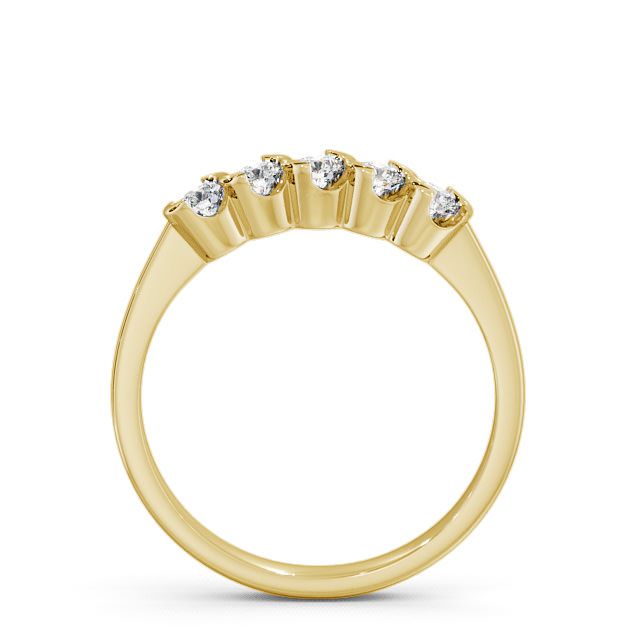 Five Stone Round Diamond Ring 18K Yellow Gold - Dovenby FV18_YG_UP
