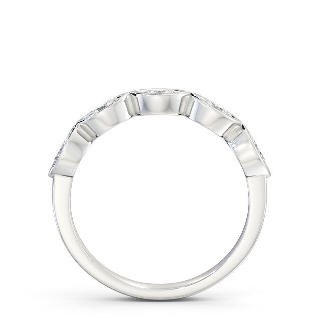 Five Stone Marquise Diamond Ring 9K White Gold - Penrose FV19_WG_UP