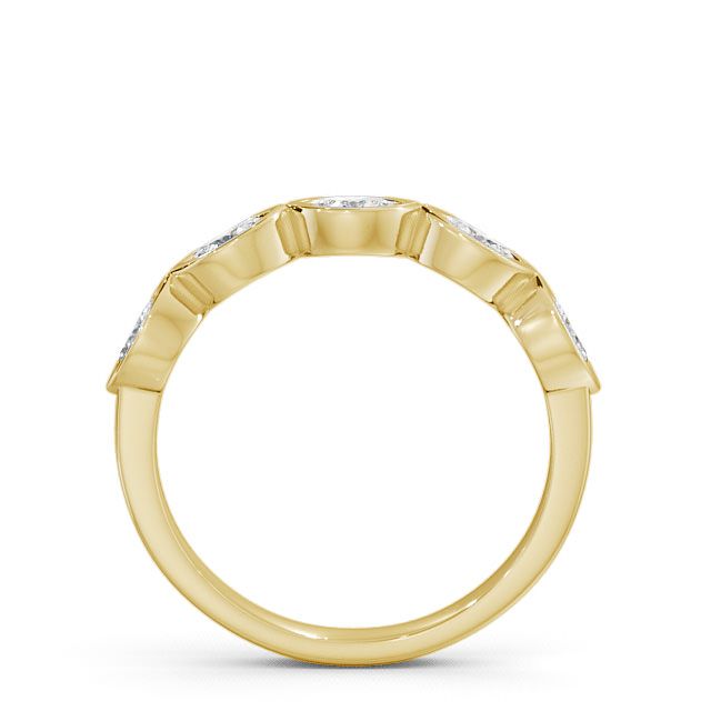 Five Stone Marquise Diamond Ring 18K Yellow Gold - Penrose FV19_YG_UP