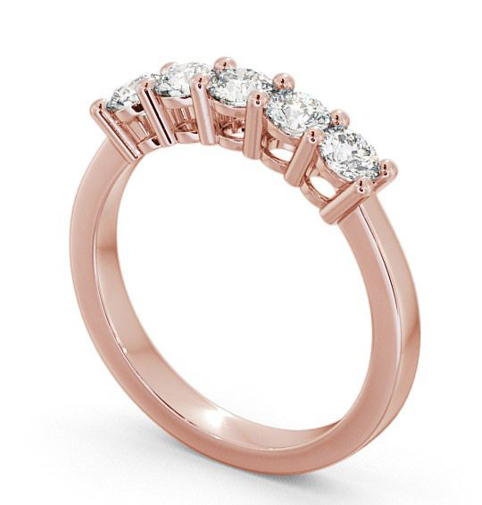 Five Stone Round Diamond Prong Set Ring 18K Rose Gold FV1_RG_THUMB1 