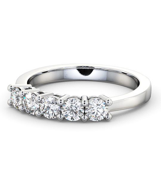  Five Stone Round Diamond Ring Platinum - Ailsworth FV1_WG_THUMB2 