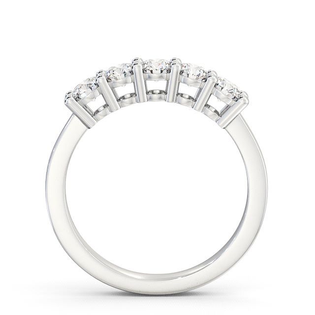 Five Stone Round Diamond Ring 18K White Gold - Ailsworth FV1_WG_UP