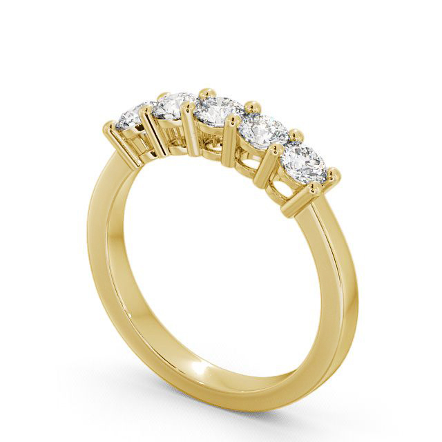 Five Stone Round Diamond Ring 9K Yellow Gold - Ailsworth