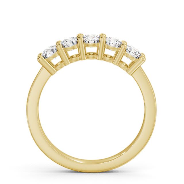 Five Stone Round Diamond Ring 18K Yellow Gold - Ailsworth FV1_YG_UP