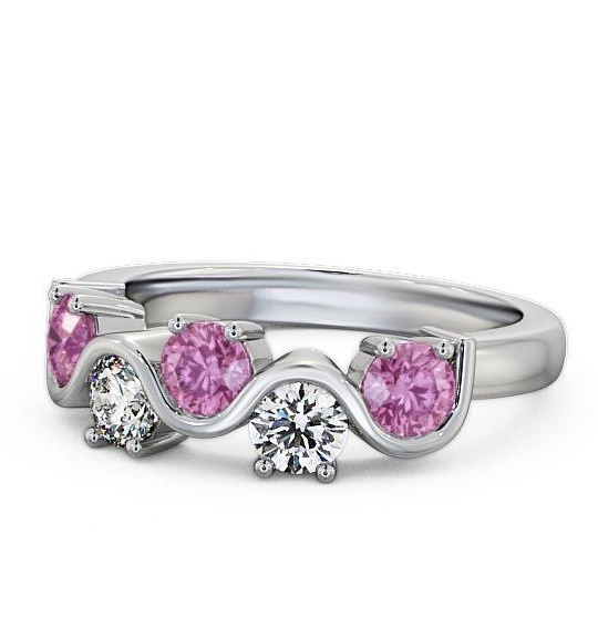 Kingston Five Stone Gemstone and Diamond Ring 0.90ct FV21GEM_WG_PS_THUMB2 