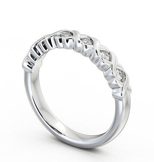  Half Eternity Round Diamond Ring Platinum - Sylvie FV23_WG_THUMB1 