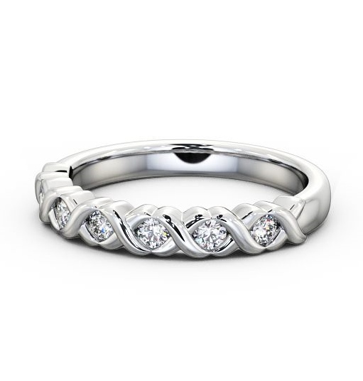  Half Eternity Round Diamond Ring 9K White Gold - Sylvie FV23_WG_THUMB2 