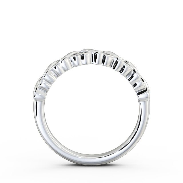 Half Eternity Round Diamond Ring 9K White Gold - Sylvie FV23_WG_UP