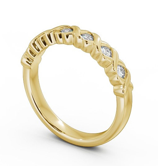  Half Eternity Round Diamond Ring 9K Yellow Gold - Sylvie FV23_YG_THUMB1 