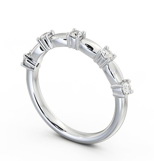 Five Stone Round Diamond Ring 9K White Gold FV24_WG_THUMB1