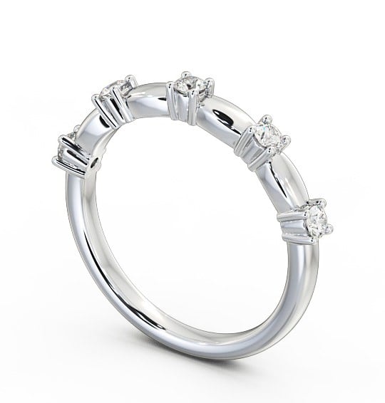 Five Stone Round Diamond Ring 18K White Gold FV24_WG_THUMB1 